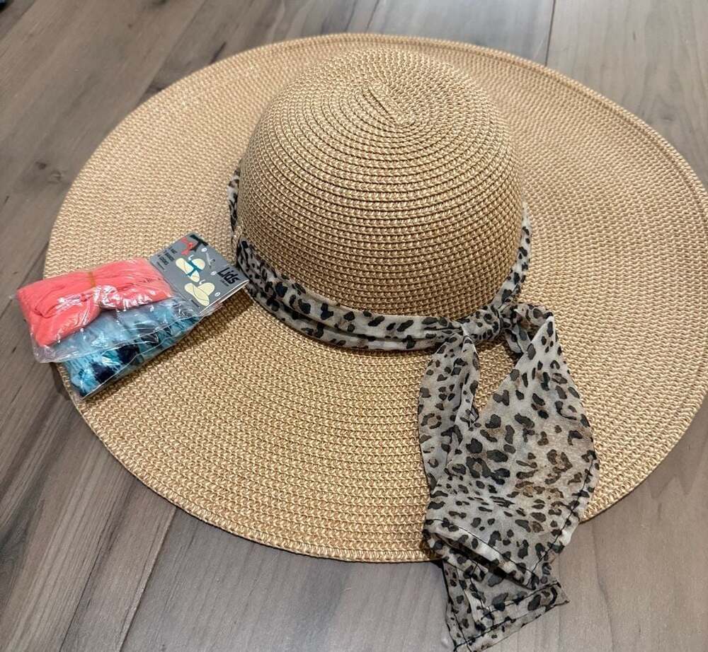 Lids Convertible Women's Straw Sun Hat with Interchangeable Bands